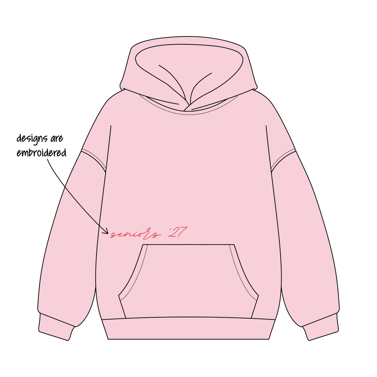 Syracuse University x Alpha Gamma Delta 'Senior Merch' Signature Hoodie