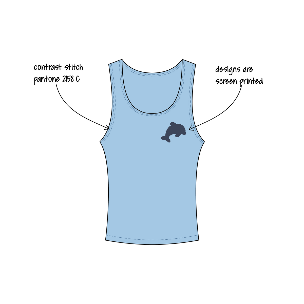 Southern Methodist University x Delta Delta Delta 'Winter Merch Drop' Hailey Tank Top