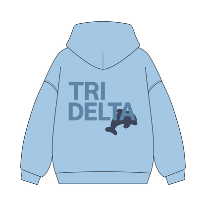 Southern Methodist University x Delta Delta Delta 'Winter Merch Drop' Signature Zip-Up Hoodie