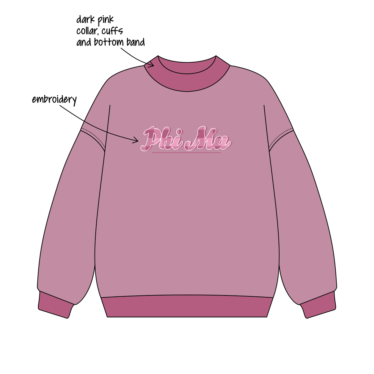 Georgia Institute of Technology x Phi Mu 'New Member Merch' Signature Mockneck