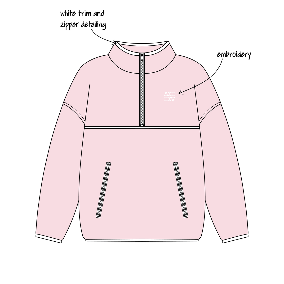 University of San Diego x Delta Sigma Pi 'Fall Semester' Callie Fleece Quarter Zip