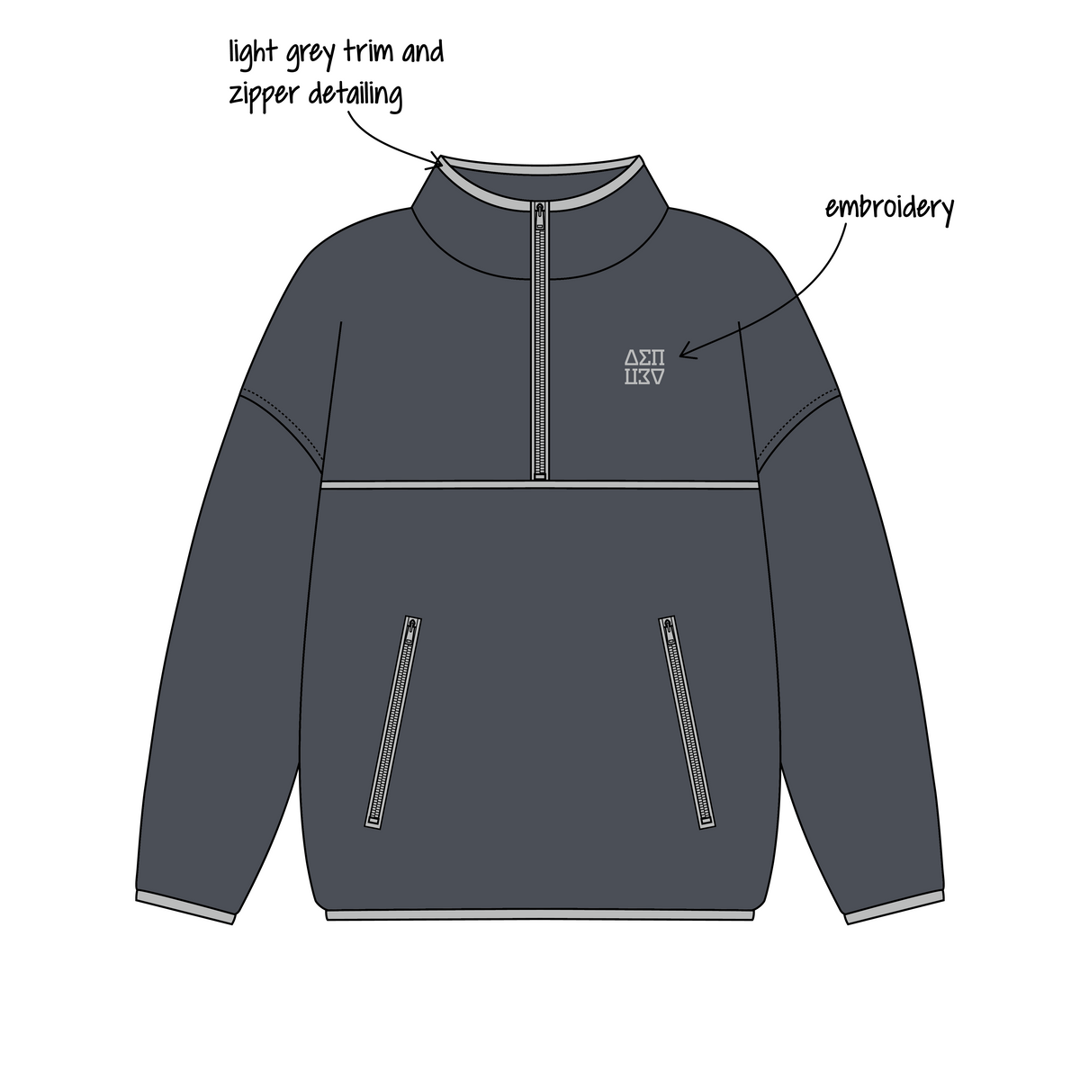 University of San Diego x Delta Sigma Pi 'Fall Semester' Callie Fleece Quarter Zip
