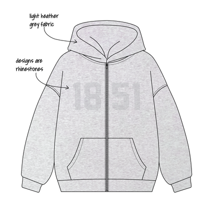 University of British Columbia x Alpha Delta Pi '2026' Signature Zip-Up Hoodie