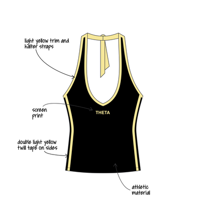 Southern Methodist University x Kappa Alpha Theta 'Pilates Sisterhood Event' Leona Halter Top