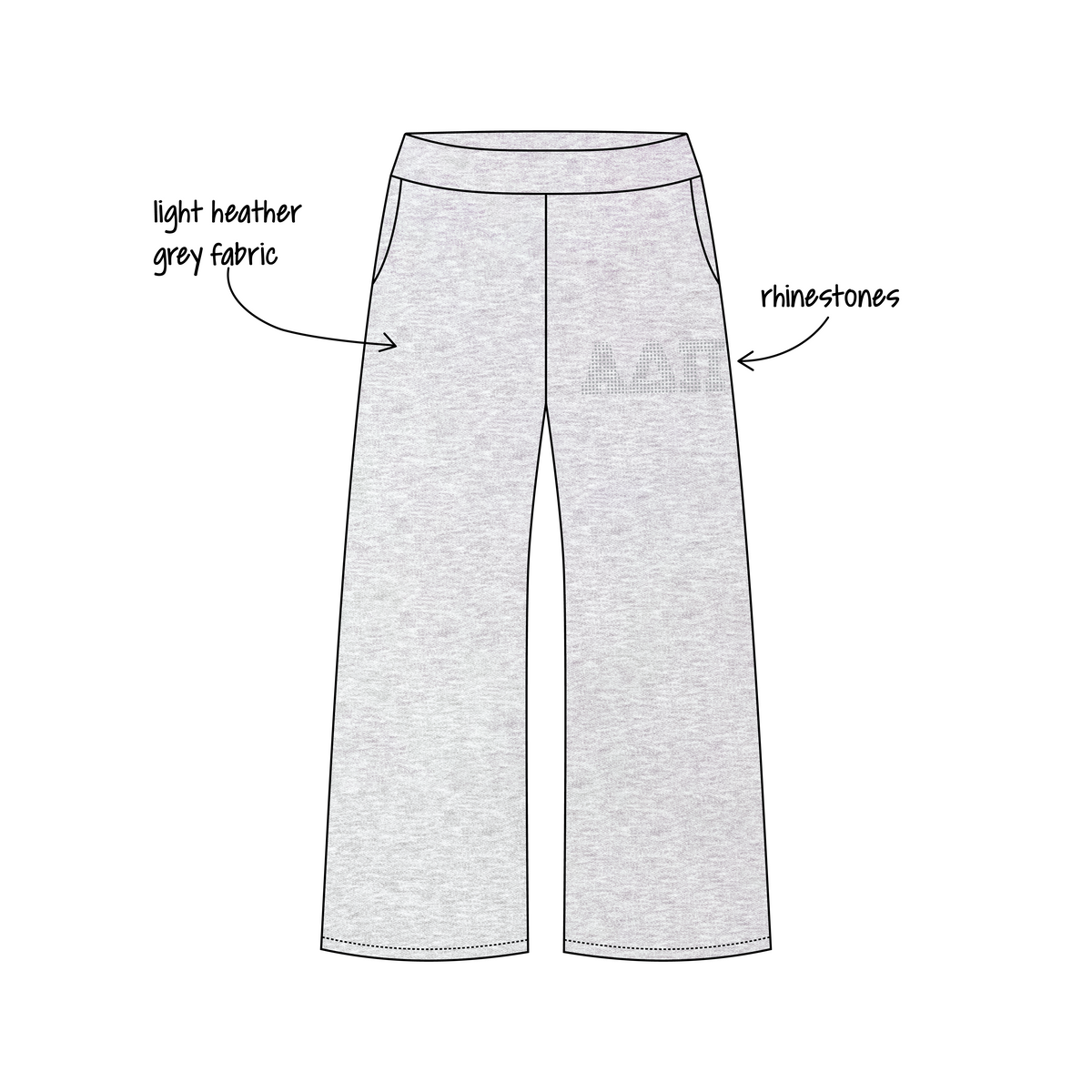 University of British Columbia x Alpha Delta Pi '2026' Jagger Wide-Leg Sweatpants
