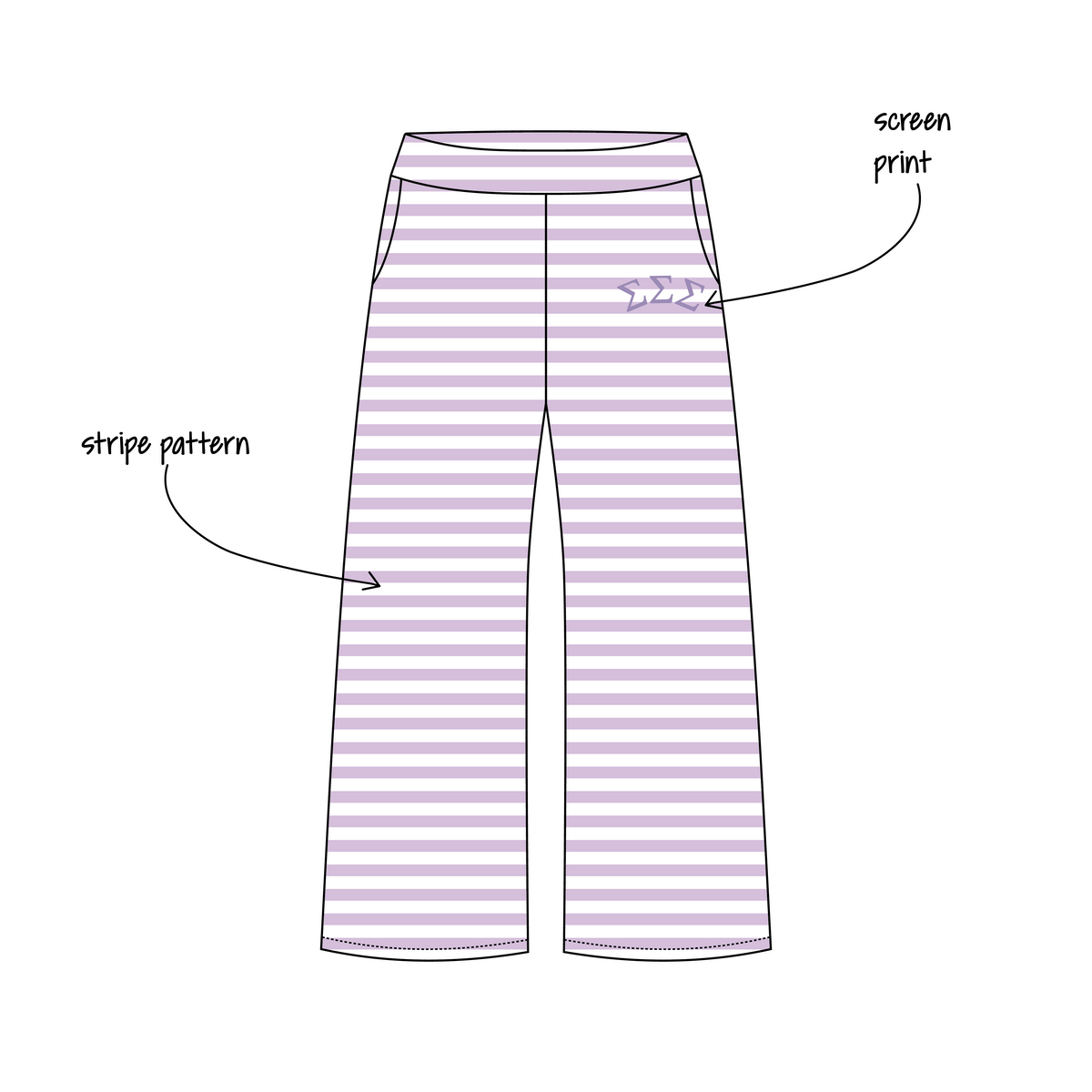 Missouri Western State University x Sigma Sigma Sigma 'not specfic' Jagger Wide-Leg Sweatpants
