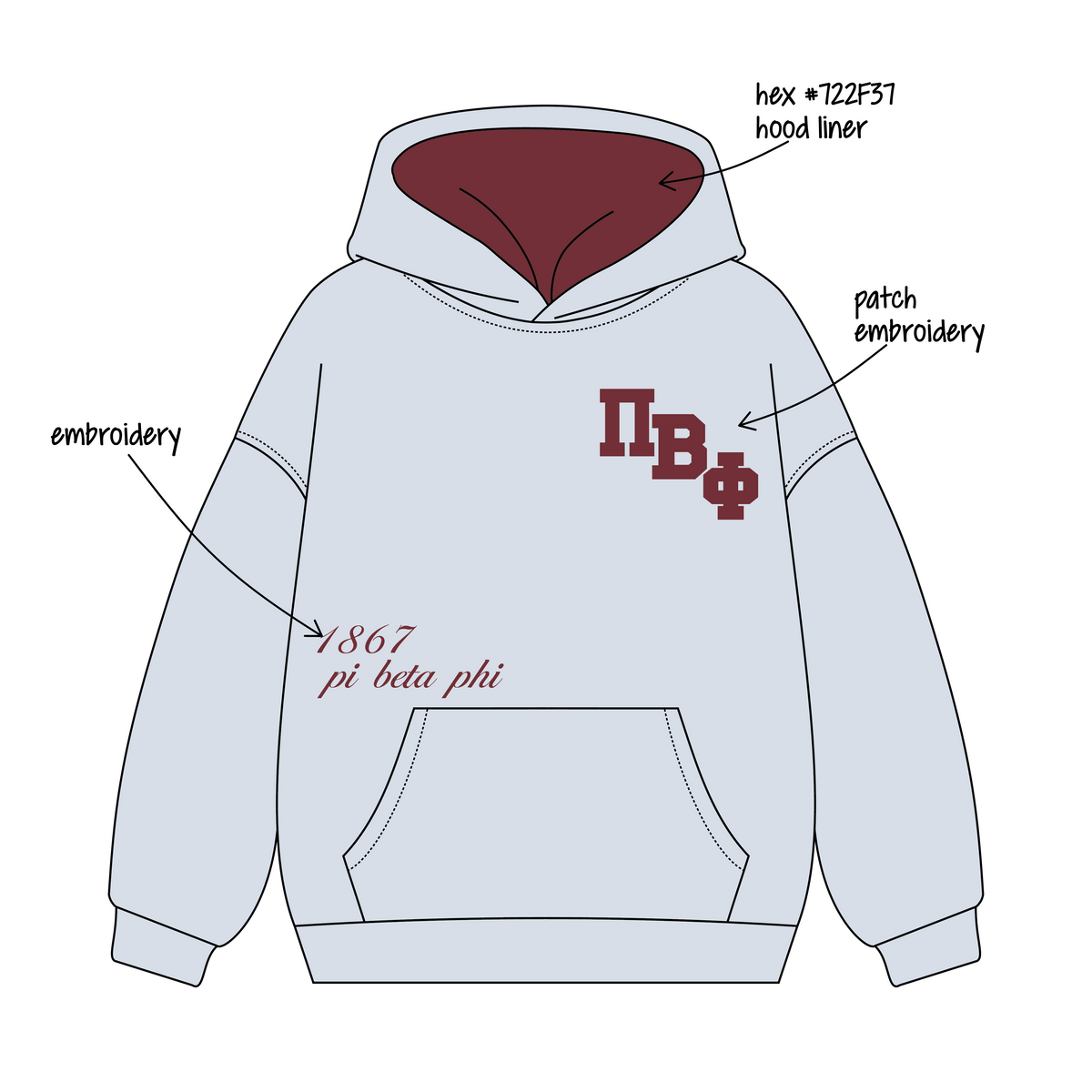 Rensselaer Polytechnic Institute x Pi Beta Phi 'Formal Recruitment' Signature Hoodie