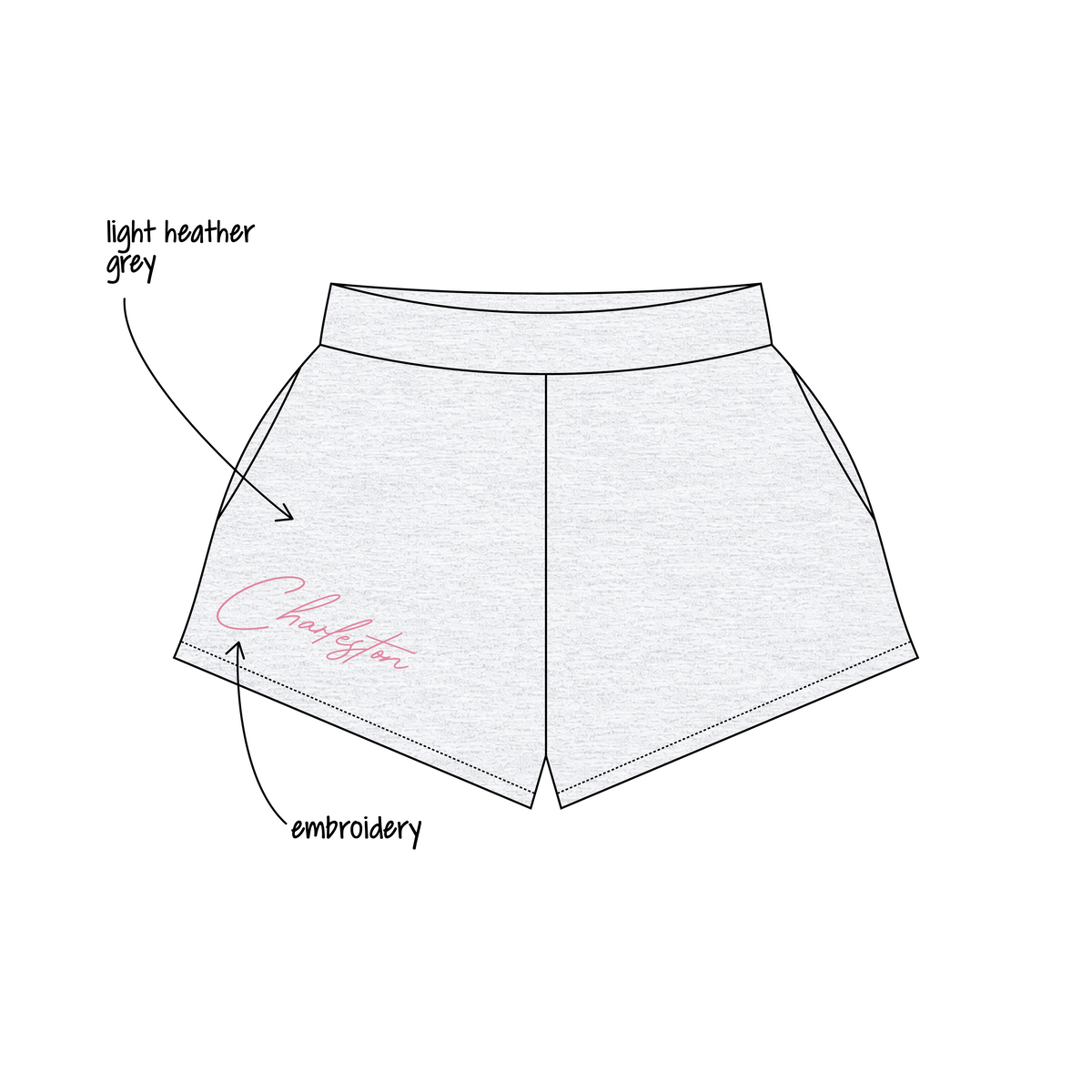 College of Charleston x Delta Gamma 'Jan 2027 PR set' Ferbie Sweatshorts