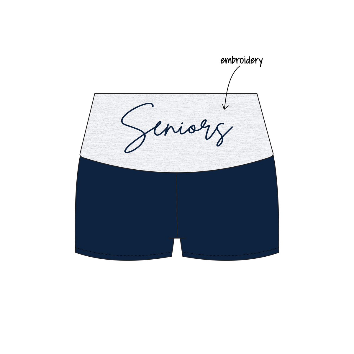 University of California, Santa Barbara x Alpha Phi 'Senior merch' Haven Foldover Shorts