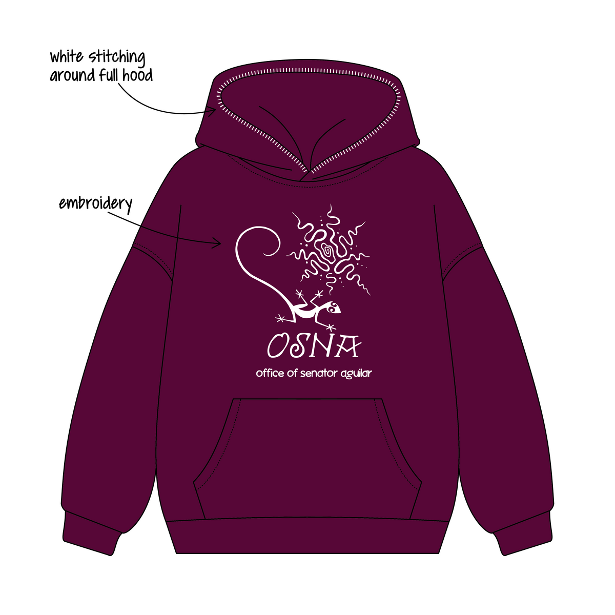University of California, Berkeley x Alpha Delta Pi 'Merch!' Signature Hoodie