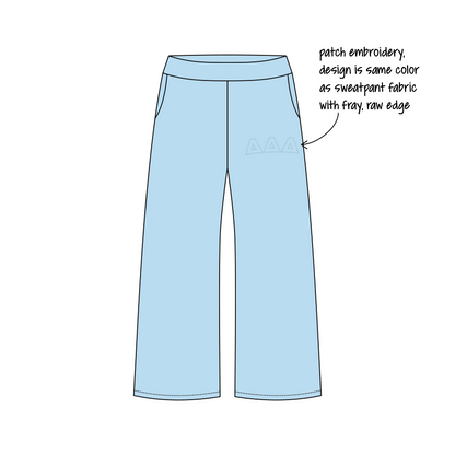 University of Wisconsin-Madison x Delta Delta Delta 'New member merch' Jagger Wide-Leg Sweatpants