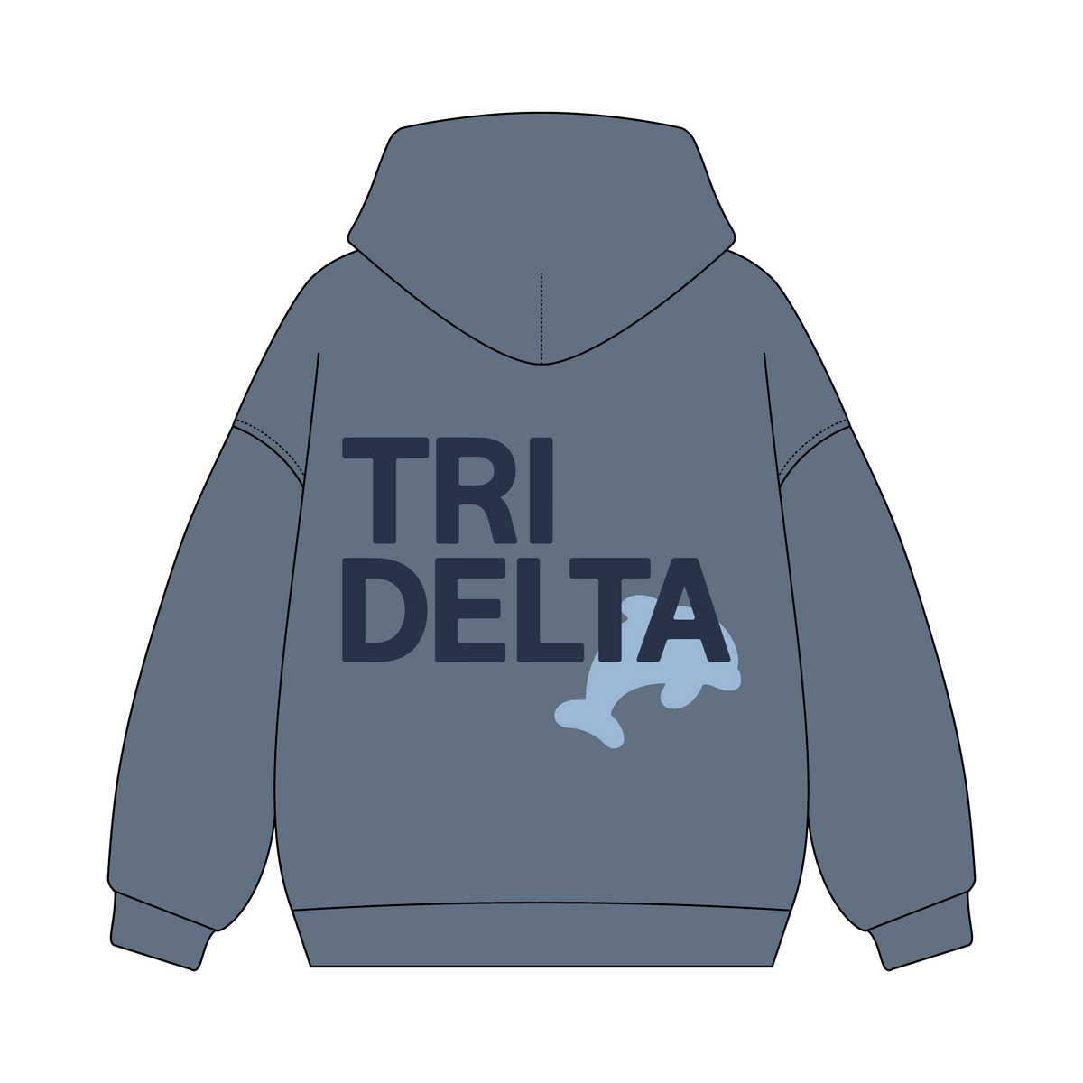 Villanova University x Delta Delta Delta 'Winter Sweat Sets' Signature Zip-Up Hoodie