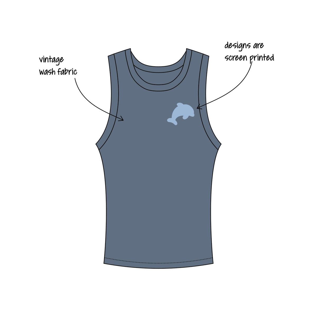 Villanova University x Delta Delta Delta 'Winter Sweat Sets' Luna Tank Top