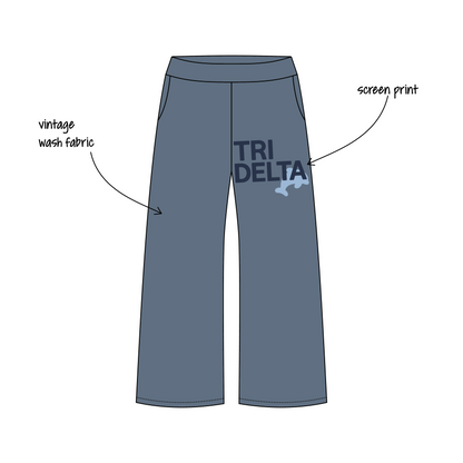 Villanova University x Delta Delta Delta 'Winter Sweat Sets' Jagger Wide-Leg Sweatpants