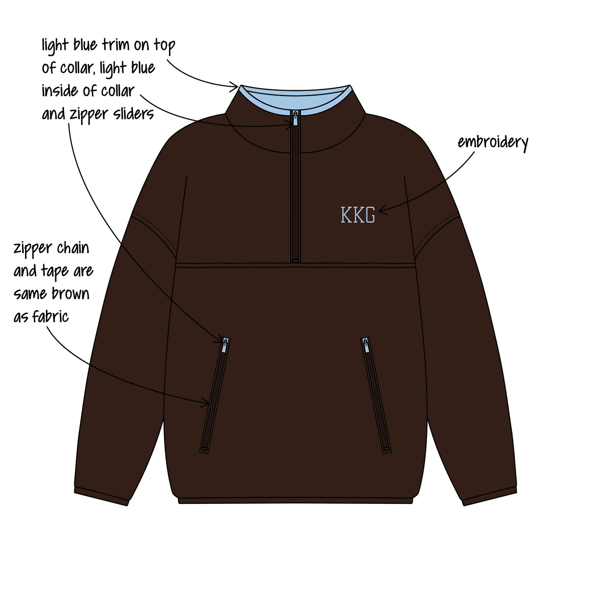 Wake Forest University x Kappa Kappa Gamma 'Fall Merch Drop' Callie Fleece Quarter Zip