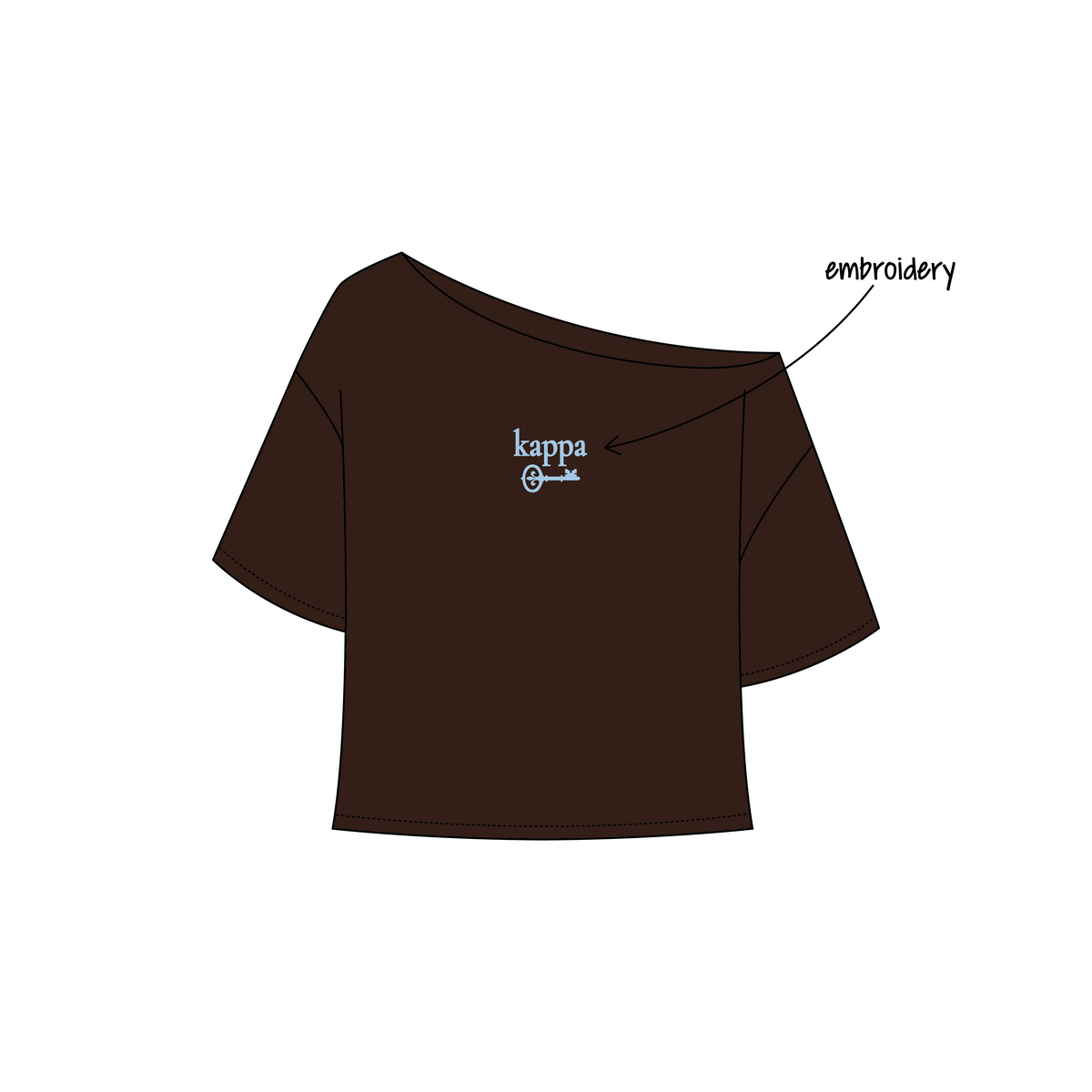 Wake Forest University x Kappa Kappa Gamma 'Fall Merch Drop' Ella Cut Off Tee