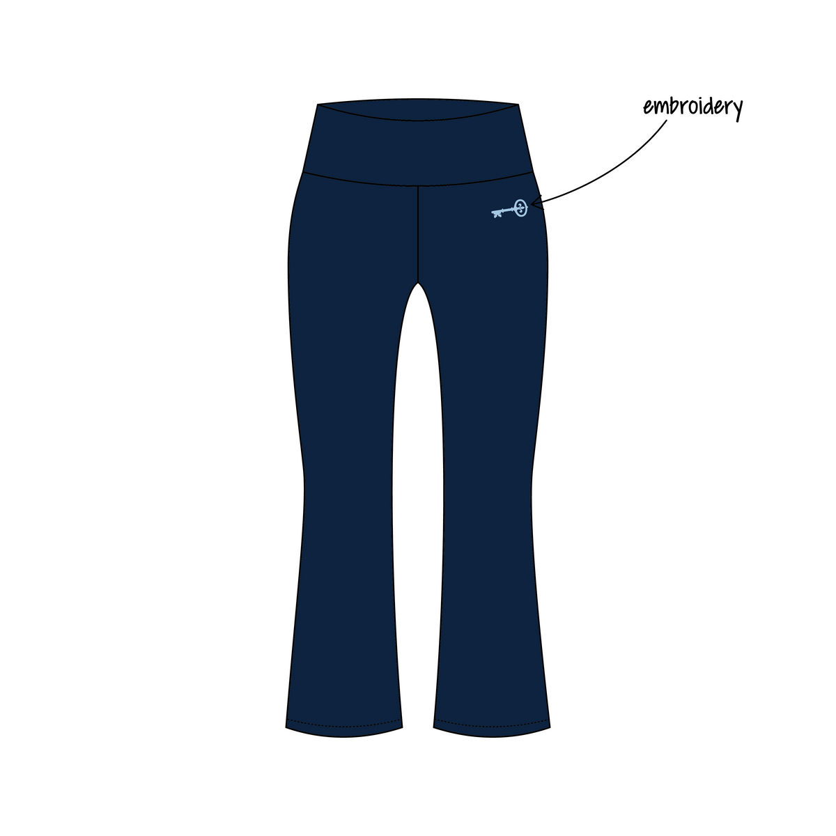 Wake Forest University x Kappa Kappa Gamma 'Fall Merch Drop' Becca Foldover Yoga Pants