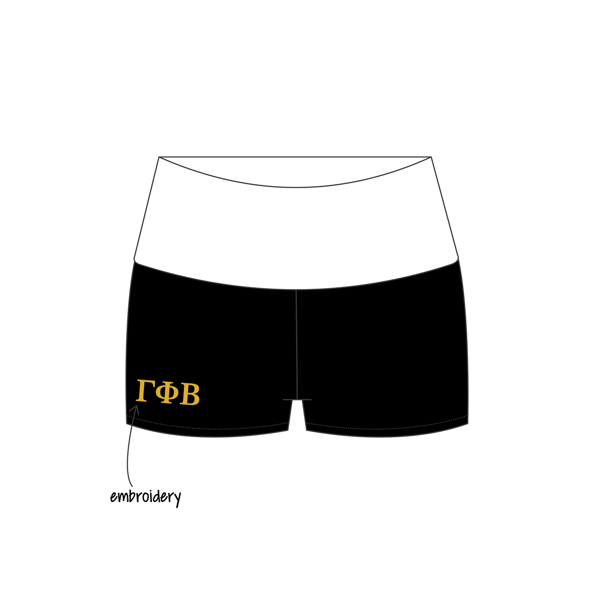 University of Colorado Boulder x Gamma Phi Beta 'fall drop' Haven Foldover Shorts