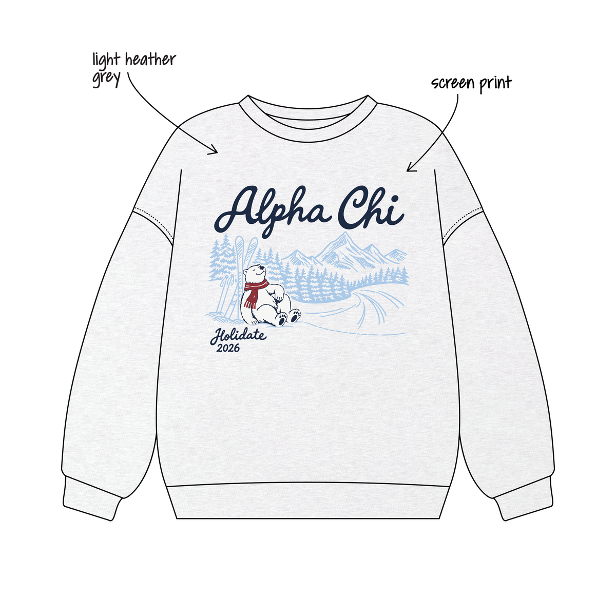 Georgia Institute of Technology x Alpha Chi Omega 'Holidate 2026' Signature Crewneck