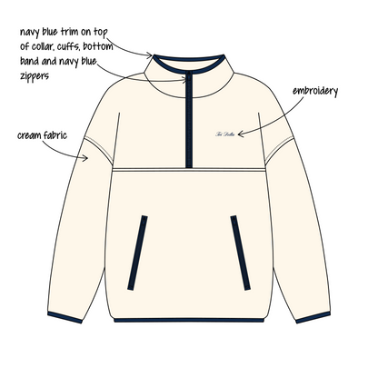 University of Delaware x Delta Delta Delta 'Winter Merch' Callie Fleece Quarter Zip