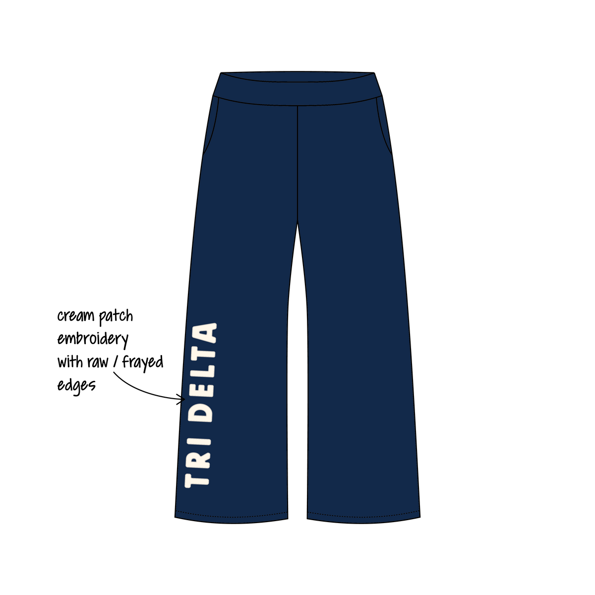 University of Delaware x Delta Delta Delta 'Winter Merch' Jagger Wide-Leg Sweatpants