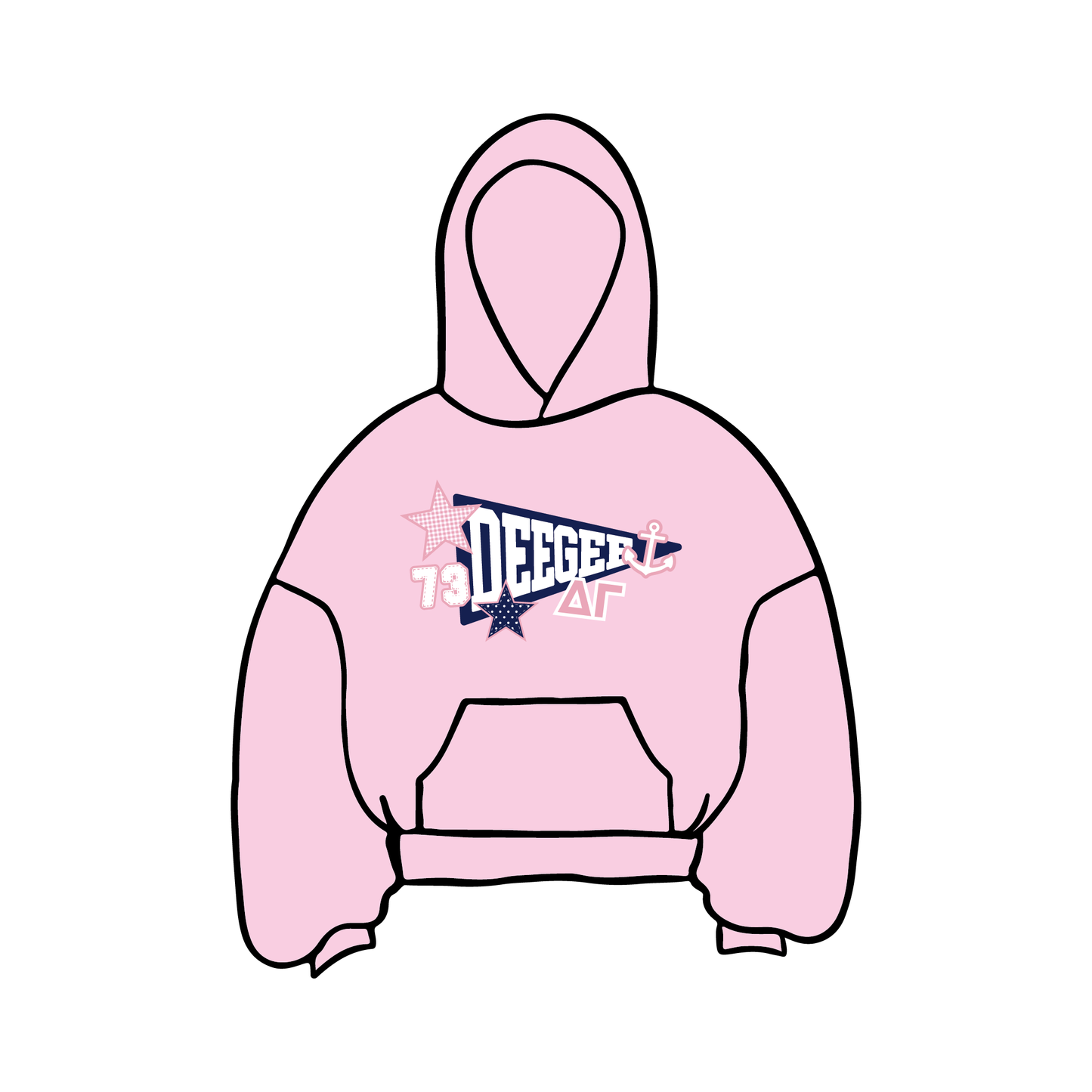 Adelphi University x Delta Gamma 'PR' Hoodie