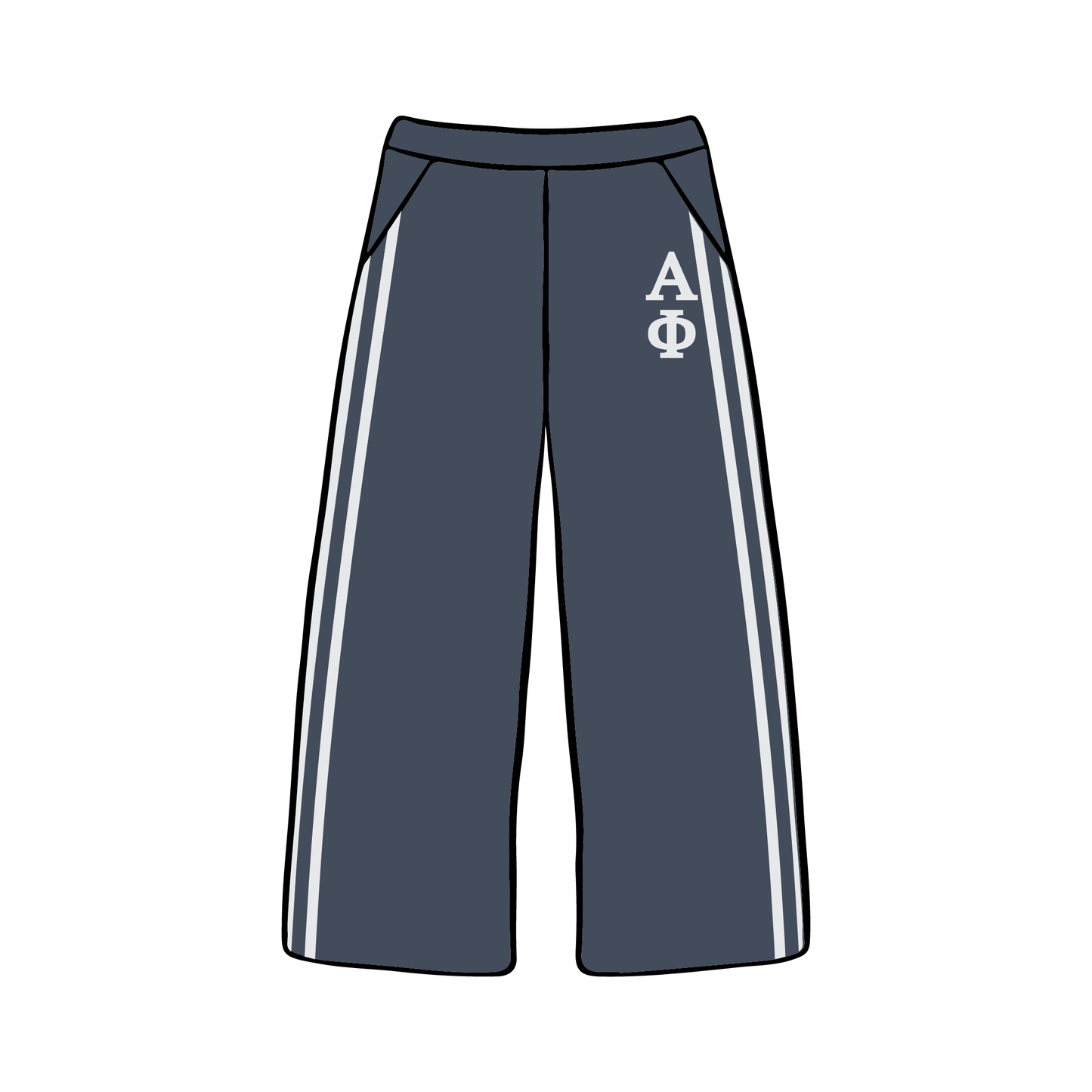 University of Oregon x Alpha Phi 'Striped' Wide-leg Sweatpants