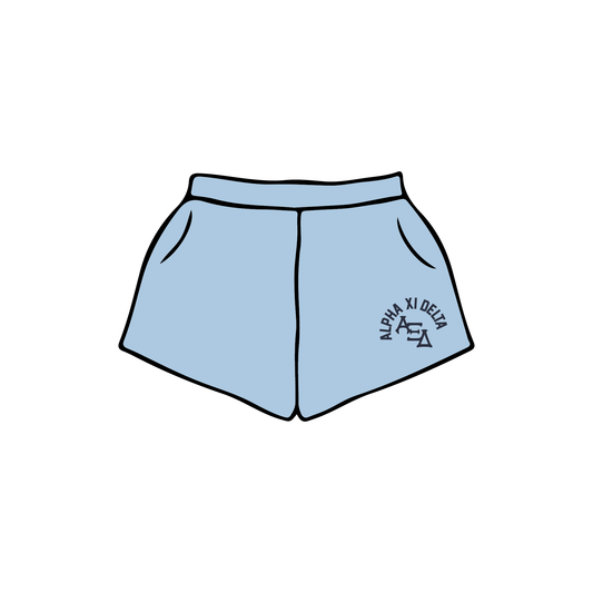 Alpha Xi Delta 'Blue' Sweatshorts