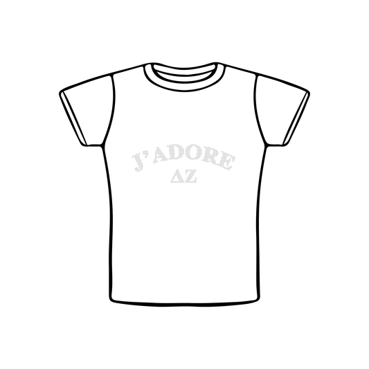 Ball State University x Delta Zeta 'I Love DZ' Baby Tee