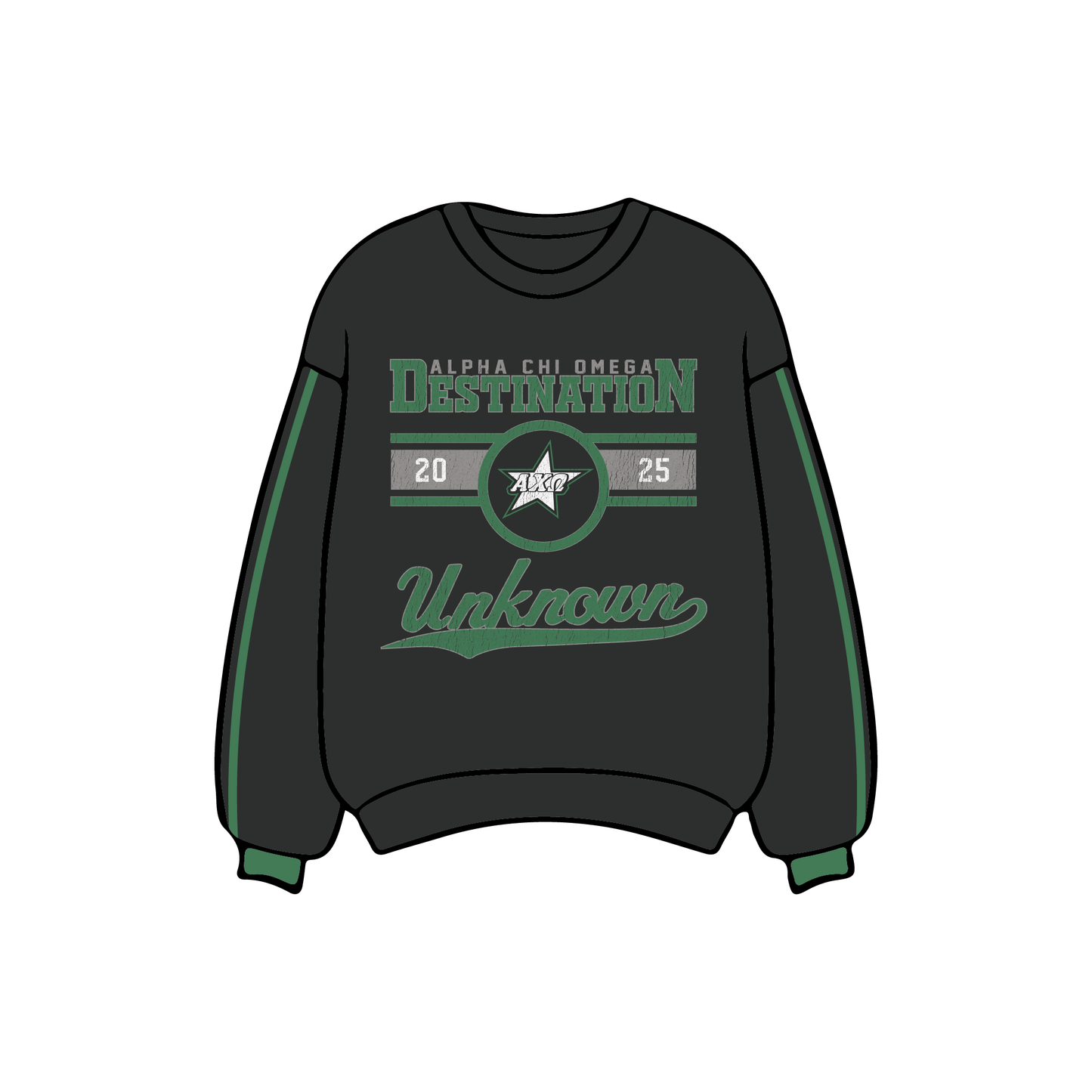Baylor University x Alpha Chi Omega 'Destination Unknown' Crewneck