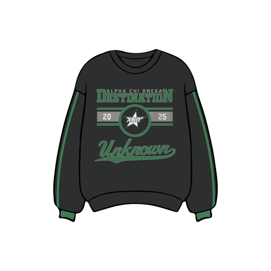 Baylor University x Alpha Chi Omega 'Destination Unknown' Crewneck
