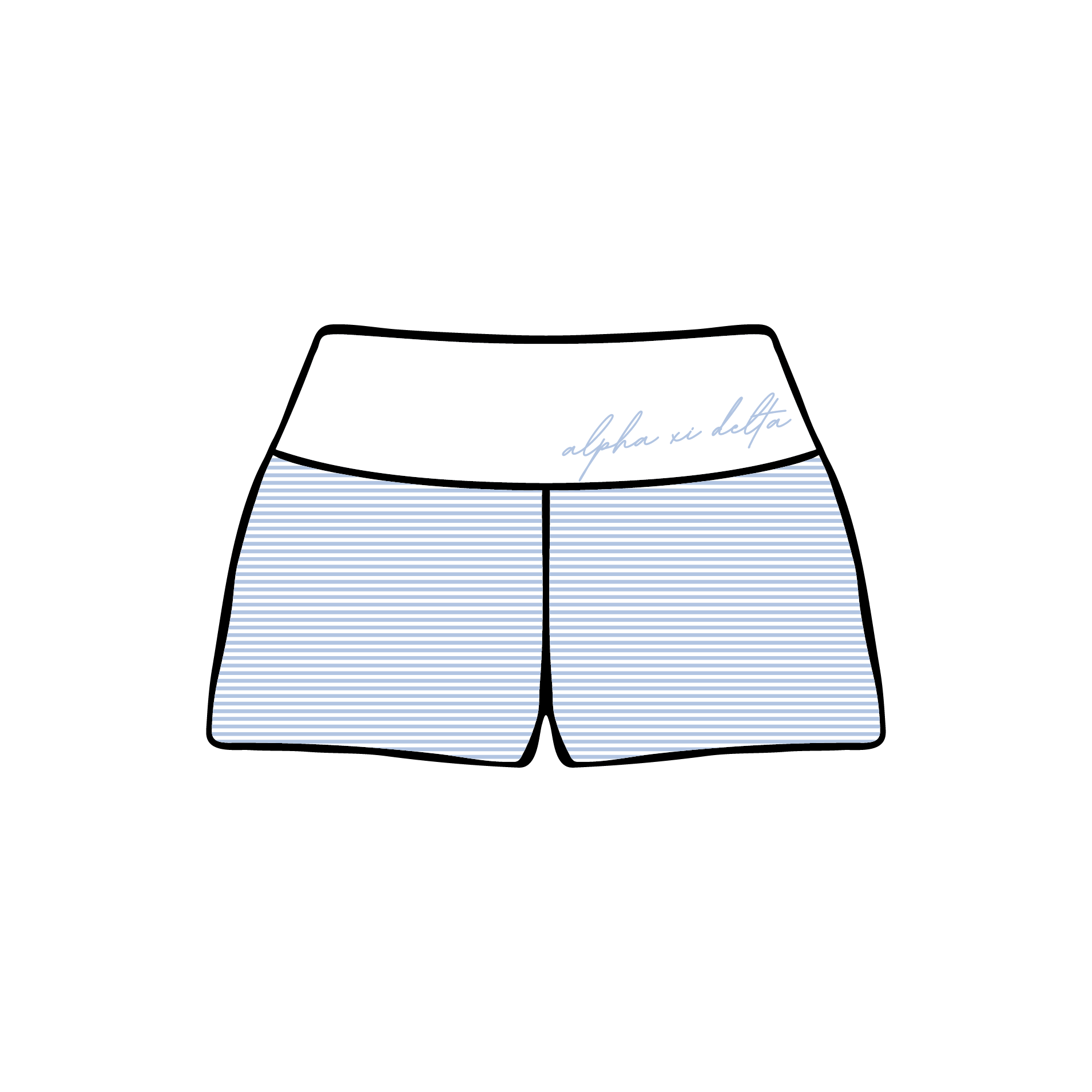 Boise State University x Alpha Xi Delta 'Optional Merch' Foldover Shorts