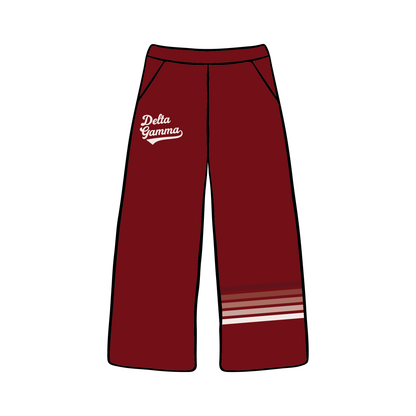 Bucknell University x Delta Gamma 'Fall Merch 2025' Wide-leg Sweatpants