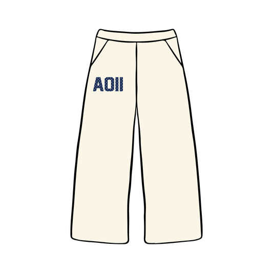California Polytechnic State University, San Luis Obispo x Alpha Omicron Pi 'Fall Merch Sweat Set' Wide-leg Sweatpants