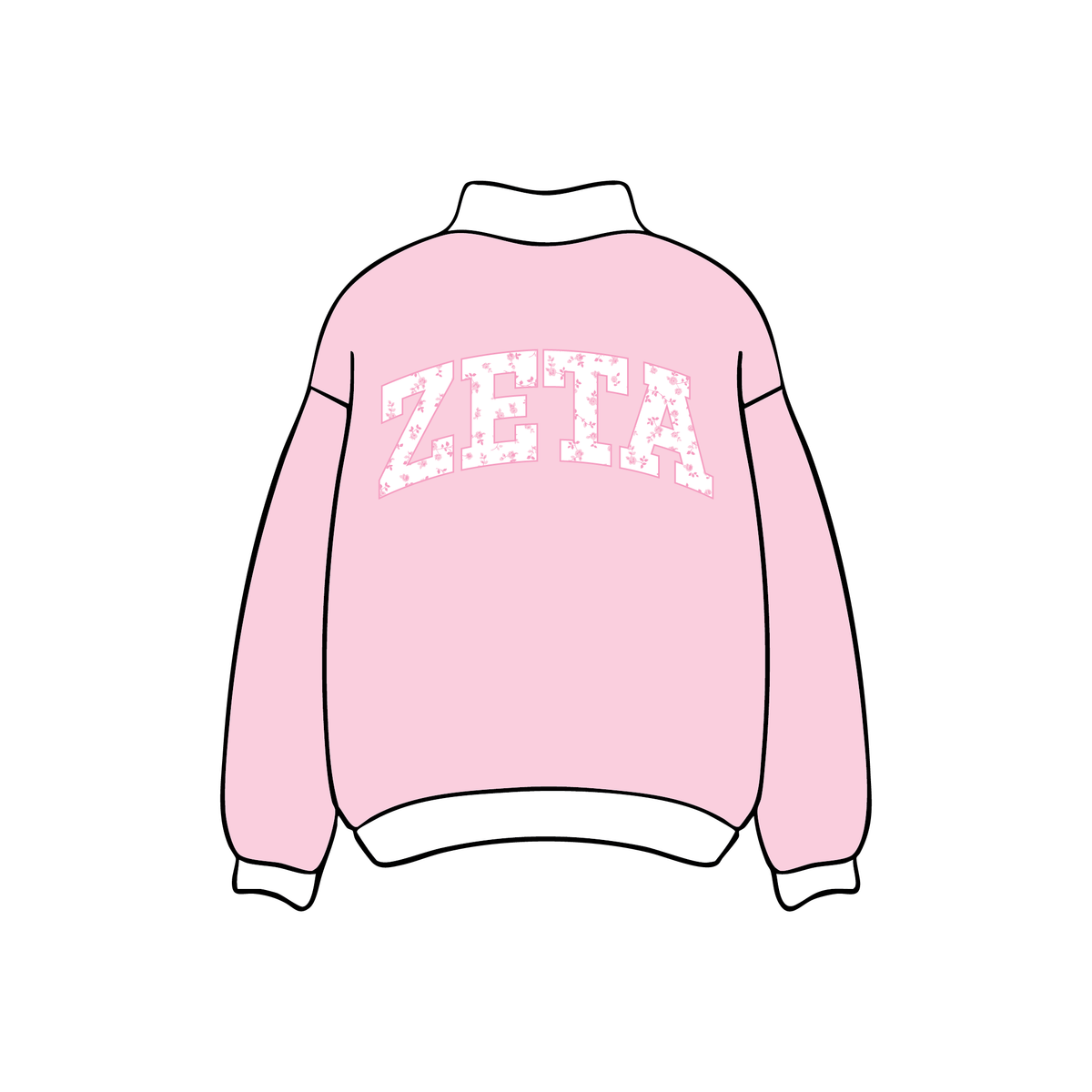 California State University, Long Beach x Zeta Tau Alpha 'Chapter Merch' Mockneck