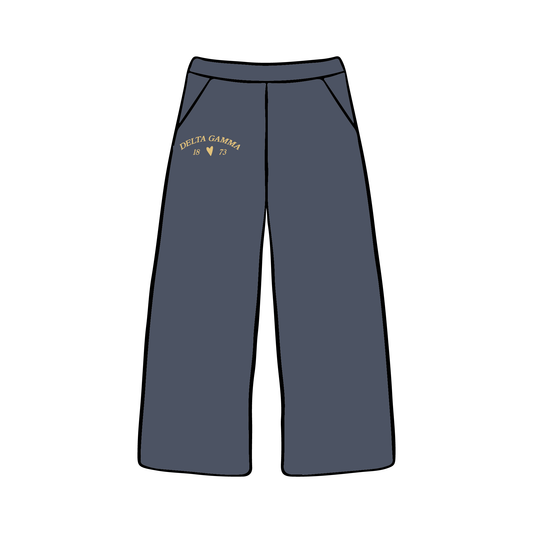 Case Western Reserve University x Delta Gamma 'Flower' Wide-leg Sweatpants