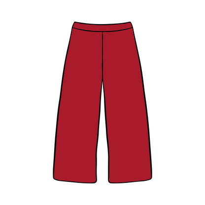 University of Virginia x Chi Omega 'Red' Wide Leg Sweatpants