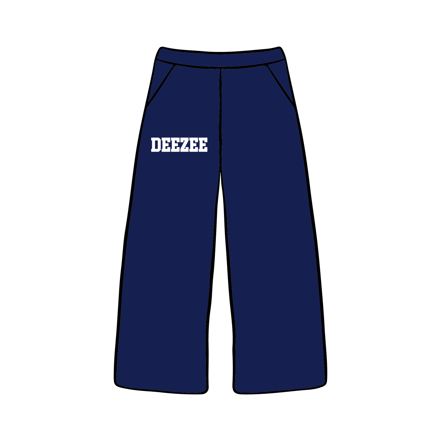 Creighton University x Delta Zeta 'Exec Merch' Wide-leg Sweatpants