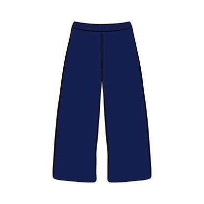 Creighton University x Delta Zeta 'Exec Merch' Wide-leg Sweatpants