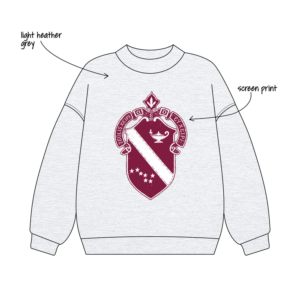 Louisiana State University x Alpha Phi 'Initiation Sweatshirt' Signature Mockneck