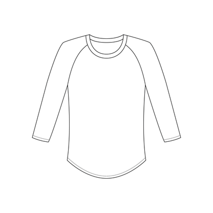 Tori Three-Quarter Sleeve Raglan Shirt