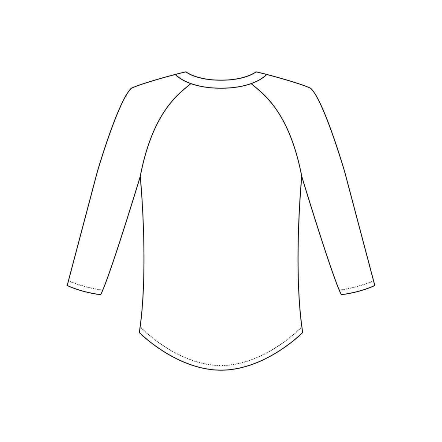 Tori Three-Quarter Sleeve Raglan Shirt