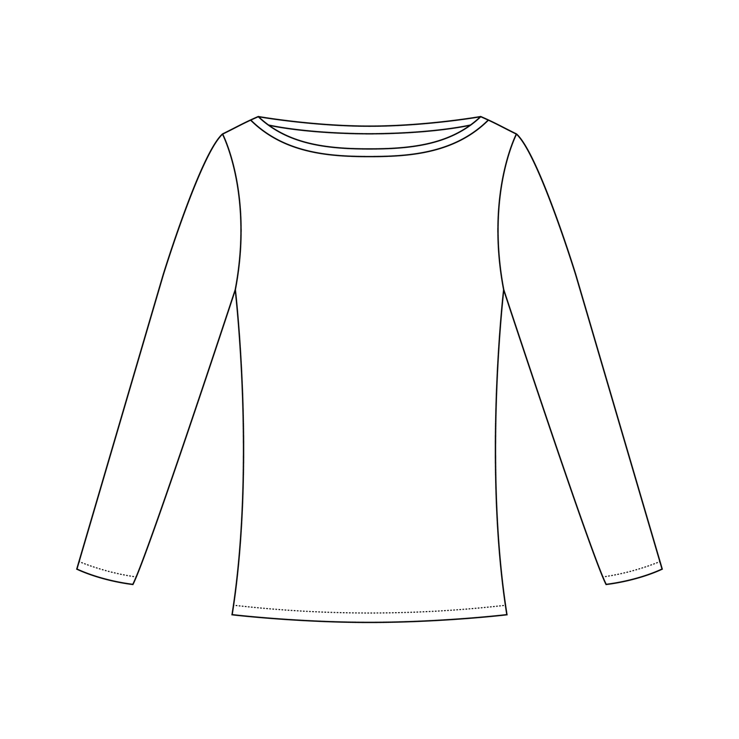 Audrey Boat Neck Long Sleeve