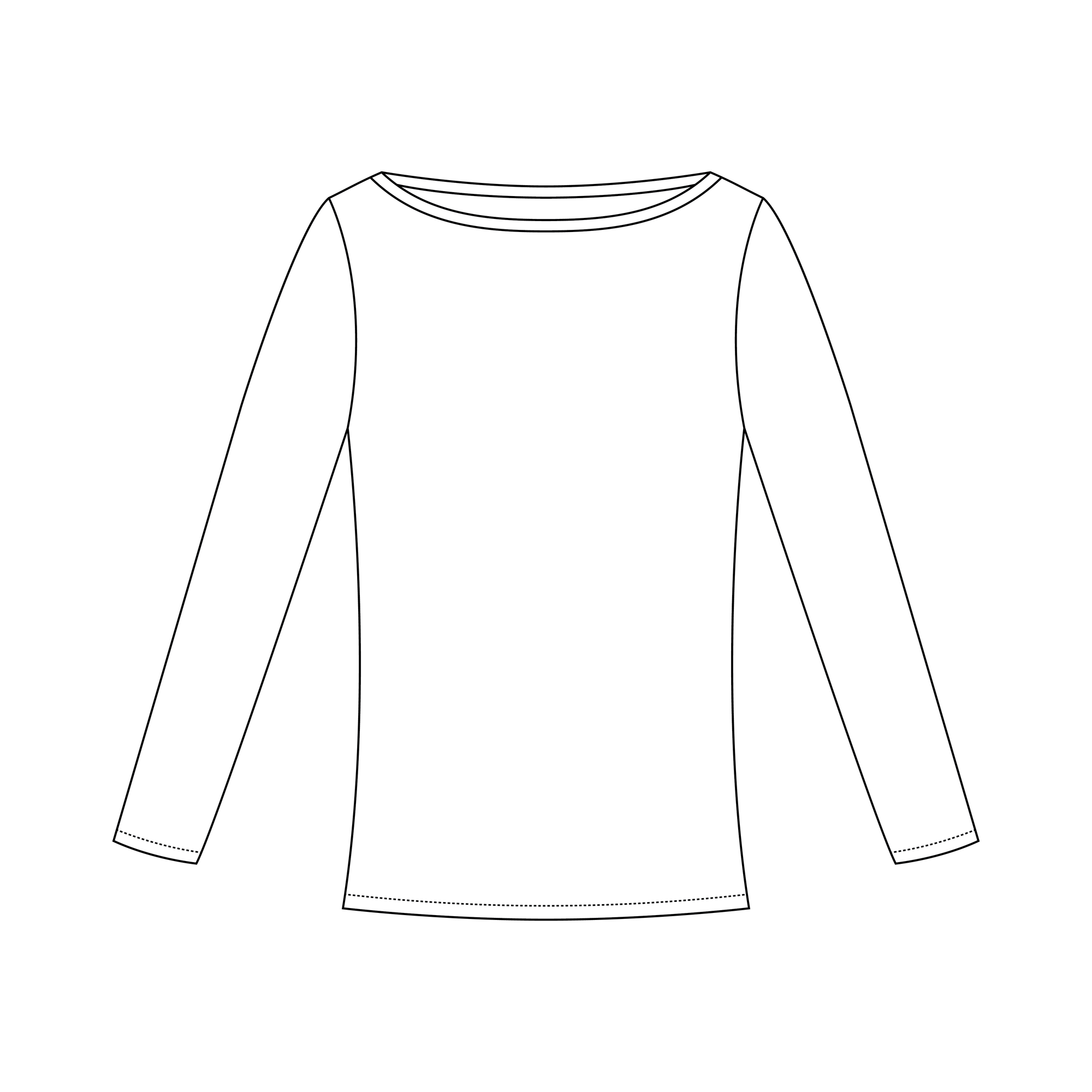 Audrey Boat Neck Long Sleeve