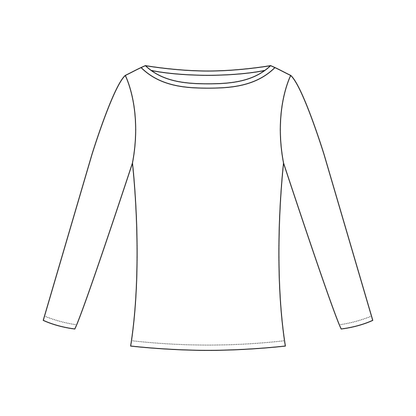 Audrey Boat Neck Long Sleeve