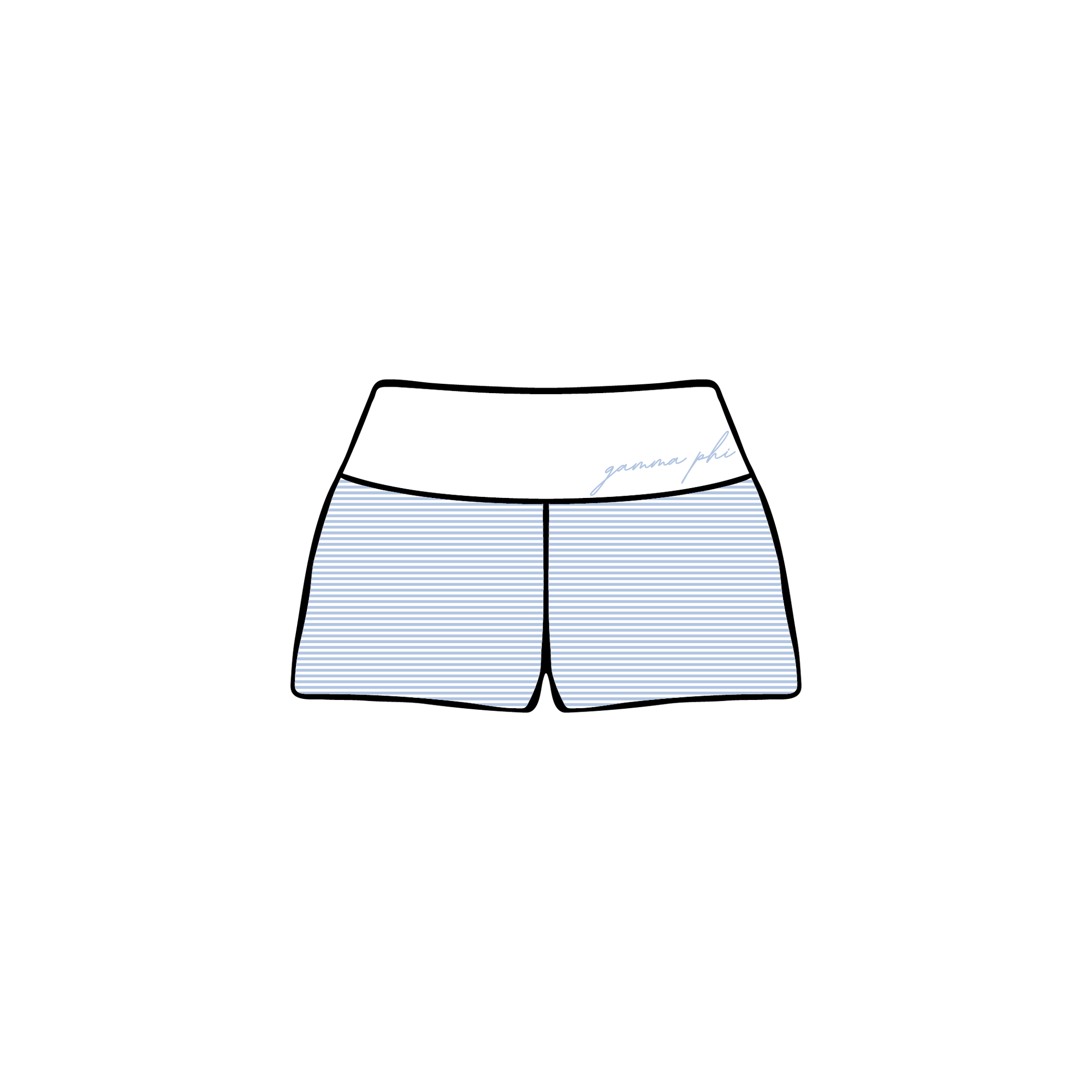 Grand Valley State University x Gamma Phi Beta 'Spring Sets' Foldover Shorts