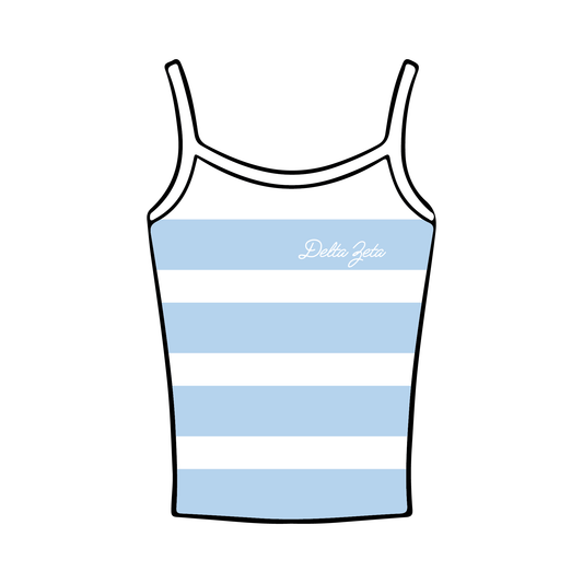 Indiana University Bloomington x Delta Zeta 'Striped' Spaghetti Tank Top