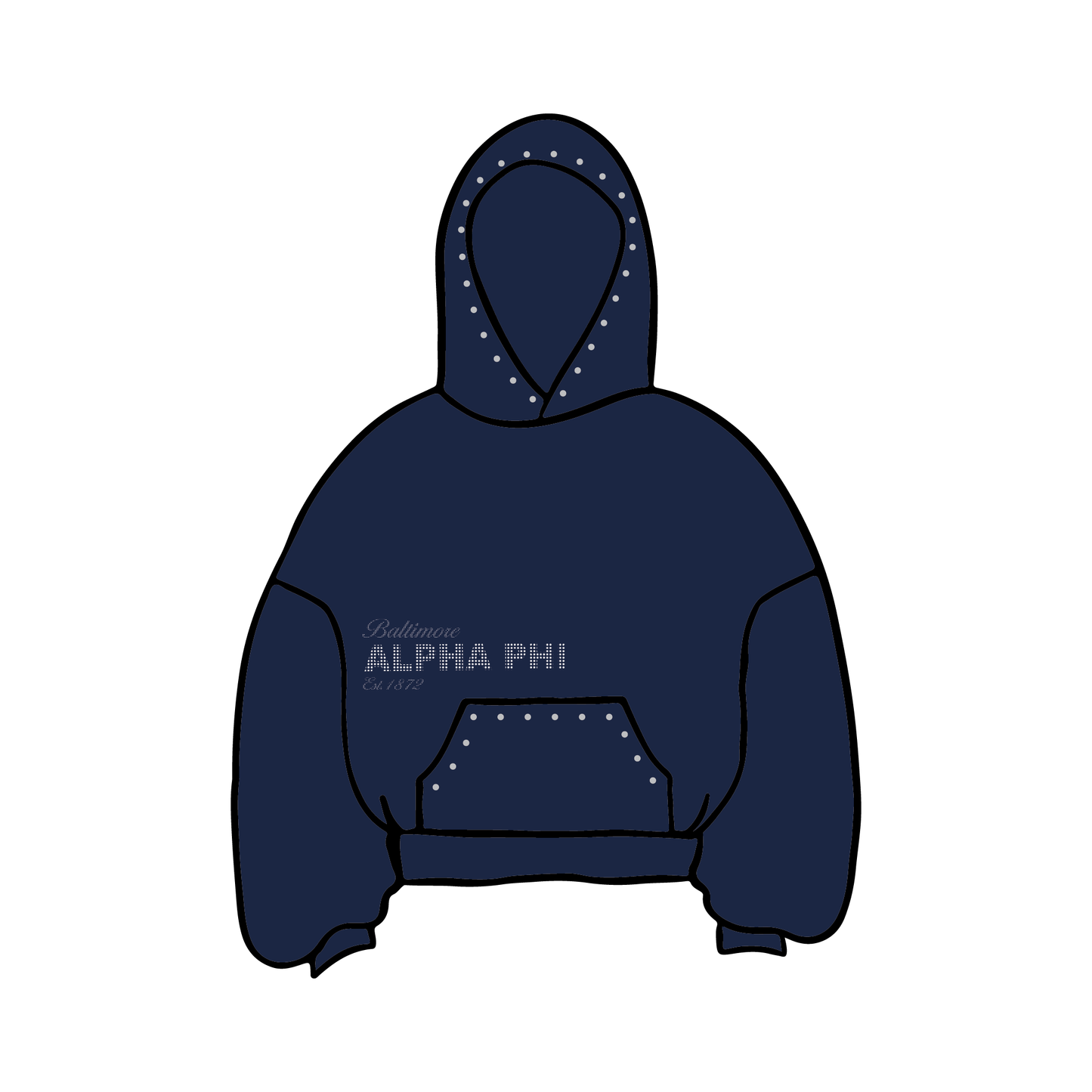Johns Hopkins University x Alpha Phi 'Spring Merch 2026' Hoodie