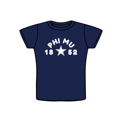 Johns Hopkins University x Phi Mu 'Summer Merch' Baby Tee