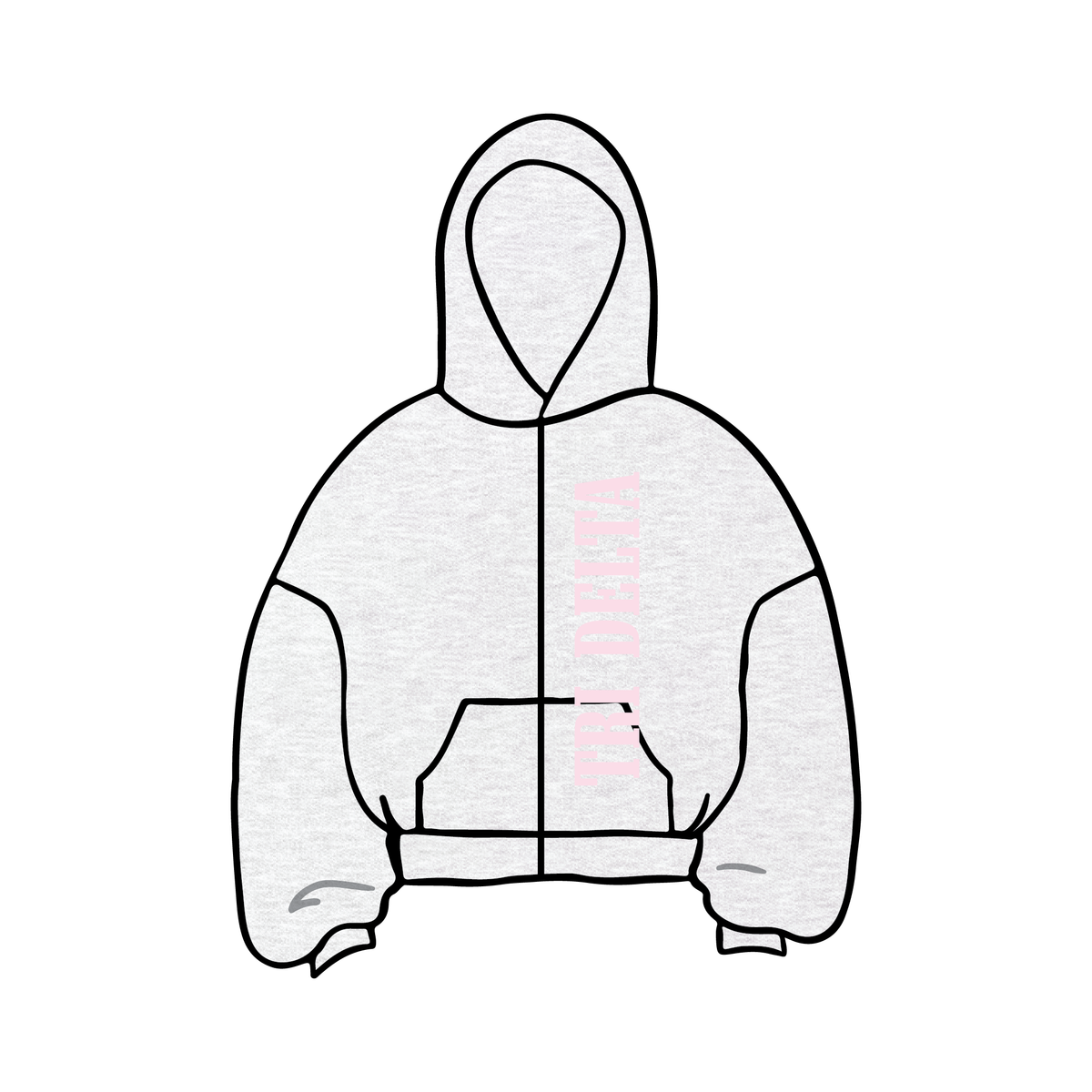 Kansas State University x Delta Delta Delta 'Spring Semester Set' Zip-Up Hoodie